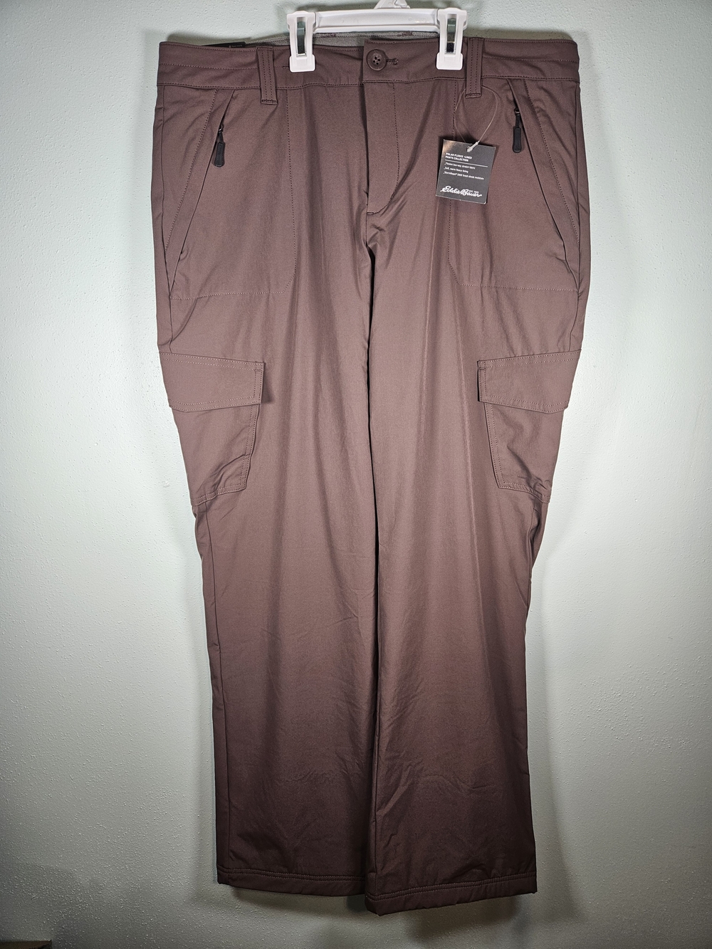 Eddie Bauer Slightly Curvy/Straight Brown Straight-Leg Pants Size 14 NWT